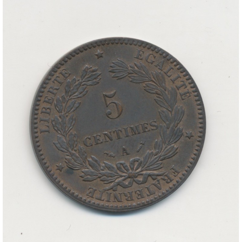 5 Centimes - 1881 A Paris - Cérès - SUP+