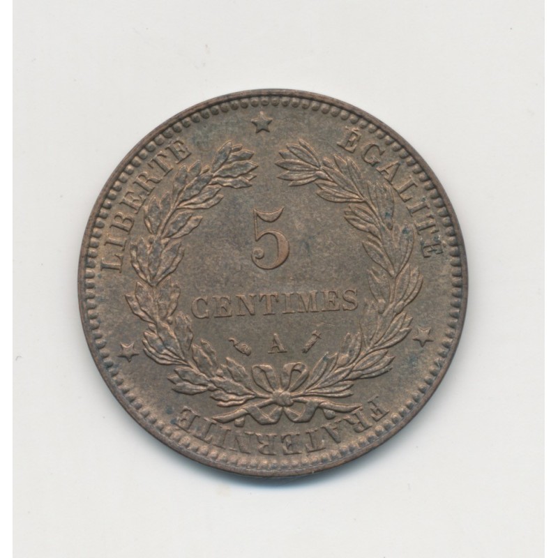 5 Centimes - 1890 A Paris - Cérès - SUP