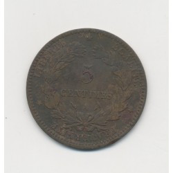 5 Centimes - 1896 A Paris (torche) - Cérès - B/TB 2