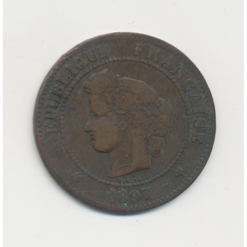 5 Centimes - 1897 A Paris (torche) - Cérès - B/TB