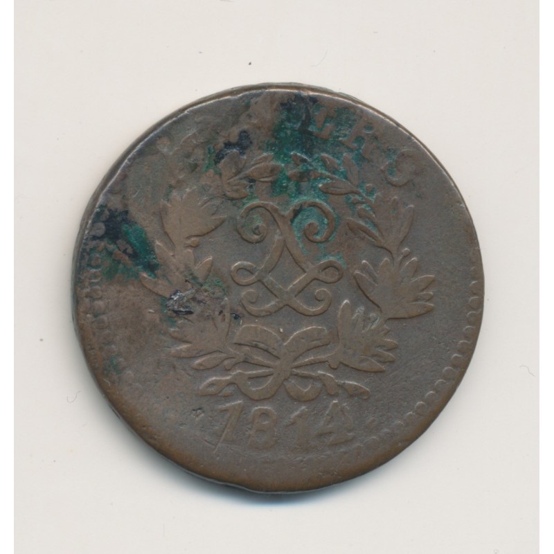 5 Centimes - 1814 - Siège d'Anvers - Louis XVIII - TB