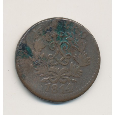 5 Centimes - 1814 - Siège d'Anvers - Louis XVIII - TB