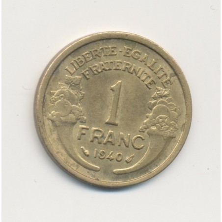 1 Franc Morlon - 1940 - TTB+