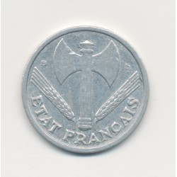 1 Franc Francisque - 1943 B - légère - alu - TTB 2