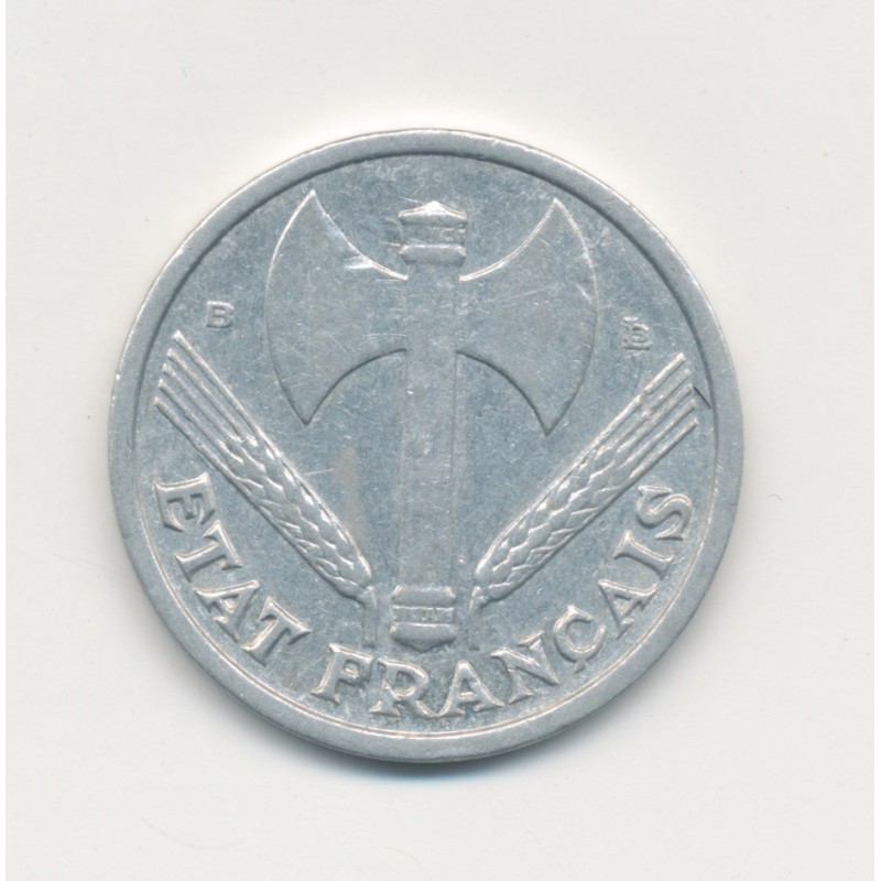 1 Franc Francisque - 1943 B - légère - alu - TTB