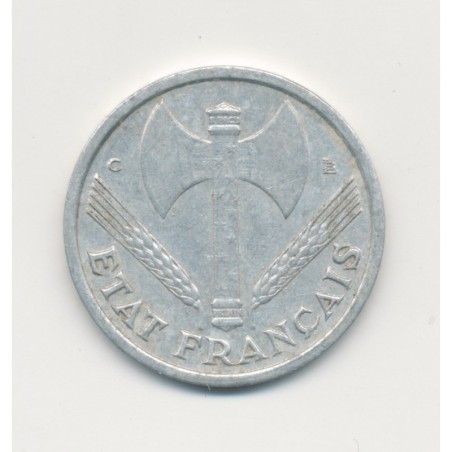 1 Franc Francisque - 1944 C - légère - alu - TTB