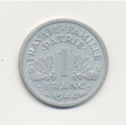1 Franc Francisque - 1944 C - légère - alu - TTB+