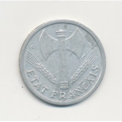 1 Franc Francisque - 1944 C - légère - alu - TTB+ 2