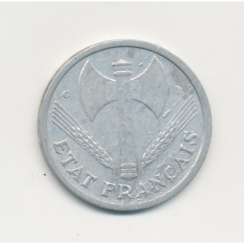1 Franc Francisque - 1944 C - légère - alu - TTB+