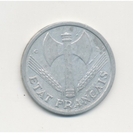 1 Franc Francisque - 1944 C - légère - alu - TTB+