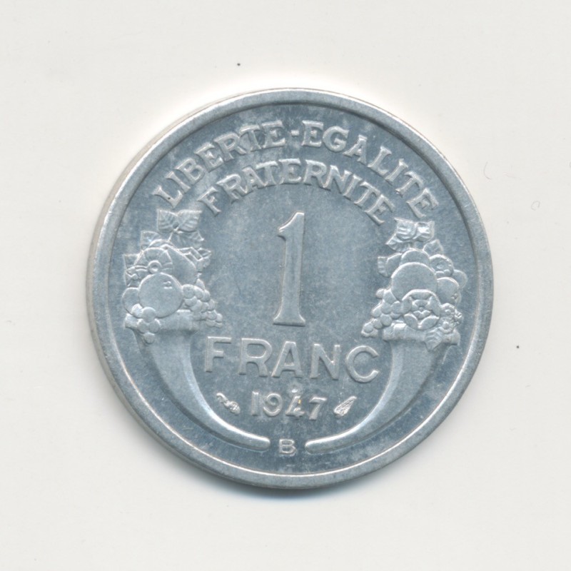 1 Franc Morlon - 1947 B - légère - alu - SUP+
