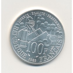 100 Francs Emile Zola - 1985 - argent - SPL+ 2