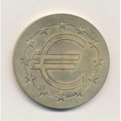 Médaille - DSK visite Monnaie de Paris - Lancement Premiers Euros - 1998 - 41mm