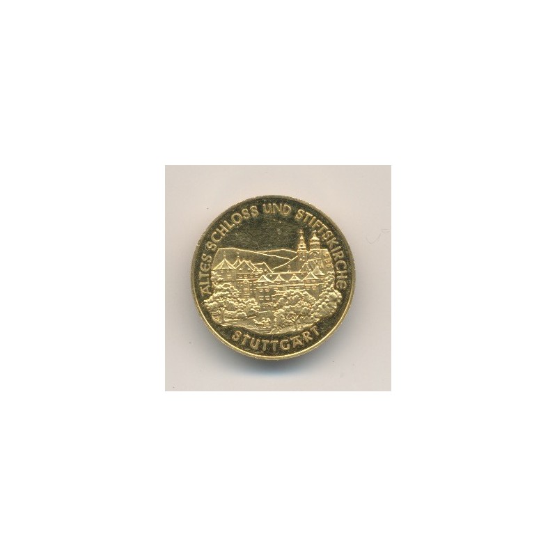 Médaille Or - Stuttgart - Altes schloss und Stiftskirche - cheval 