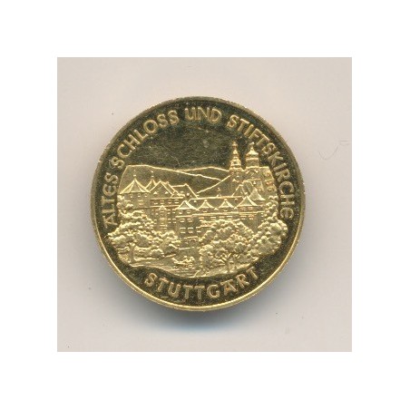 Médaille Or - Stuttgart - Altes schloss und Stiftskirche - cheval 