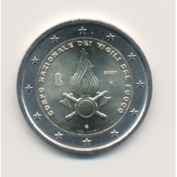 2€ Italie 2020 - hommage au corps national des sapeurs pompiers italiens