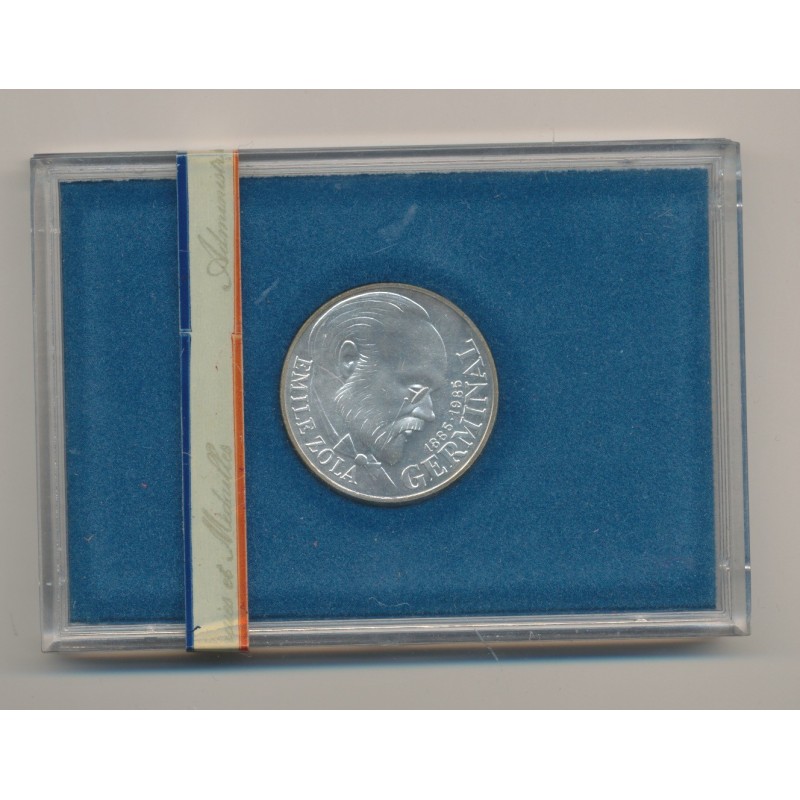 100 Francs Emile Zola - 1985 - argent Brillant Universel - FDC - sans fourreau