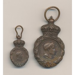 Lot 2 Médailles - Sainte Hélène - Napoléon I - 1821