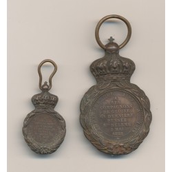 Lot 2 Médailles - Sainte Hélène - Napoléon I - 1821 2