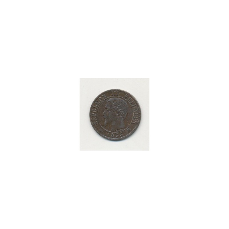 1 Centime Napoléon III - Tête nue - 1855 D Lyon ( chien )