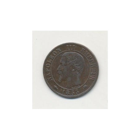 1 Centime Napoléon III - Tête nue - 1855 D Lyon ( chien )