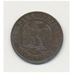 1 Centime Napoléon III - Tête nue - 1855 D Lyon ( chien ) 2