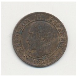 1 Centime Napoléon III - Tête nue - 1857 W Lille