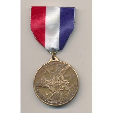 Etats-Unis - Commémorative 50e anniversaire WWII - 1941-1945 - avec pochette officielle 