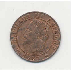 1 Centime Napoléon III - Tête laurée - 1862 BB Strasbourg