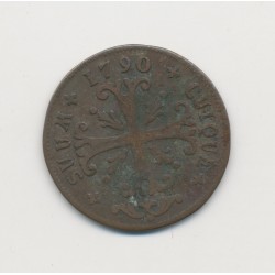 Suisse - 1/2 Batzen 1790 - Neuchatel - billon - TTB 2