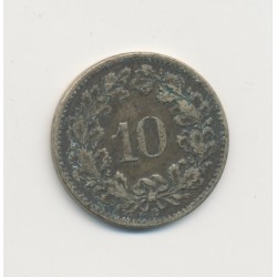 Suisse - 10 Rappen - 1871 BB - cupronickel - TB+ 2