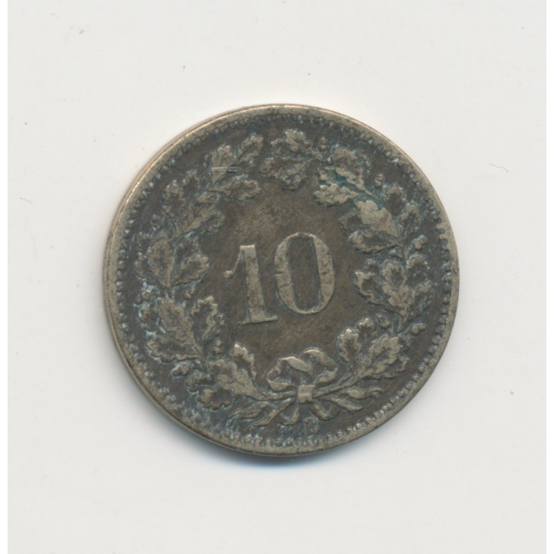Suisse - 10 Rappen - 1871 BB - cupronickel - TB+