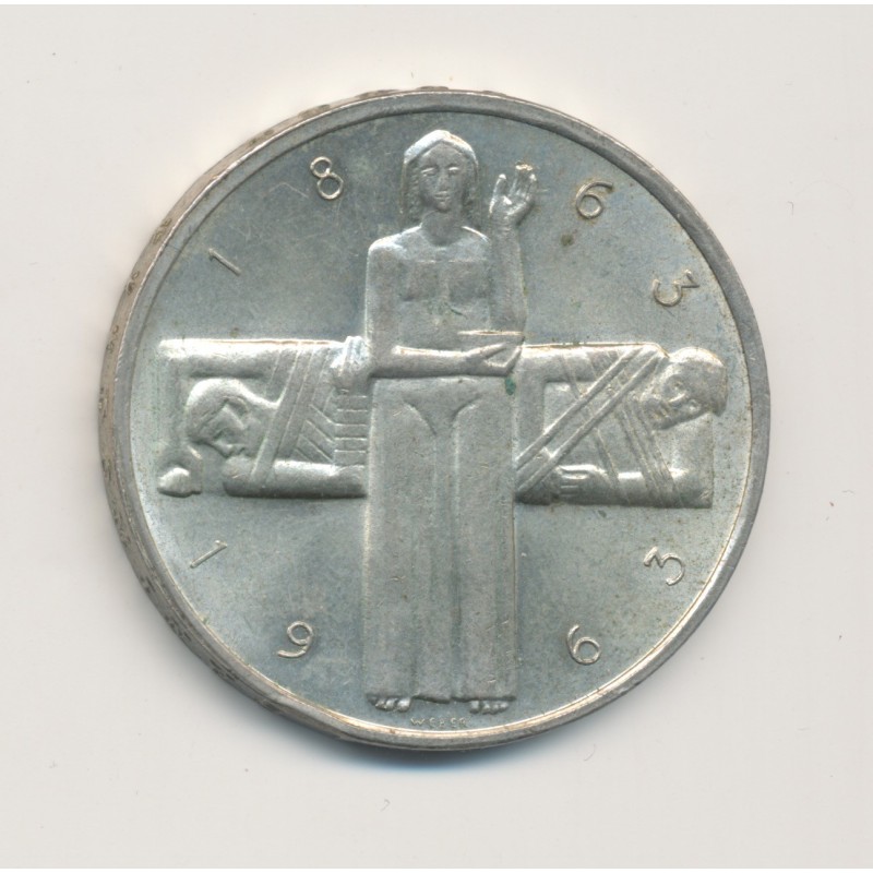 Suisse - 5 Francs - 1963 - Centenaire de la Croix rouge - argent - SUP