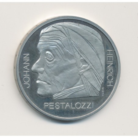 Suisse - 5 Francs - 1977 - 150e anniversaire de la mort Johann Heinrich Pestalozzi - cupronickel - SUP