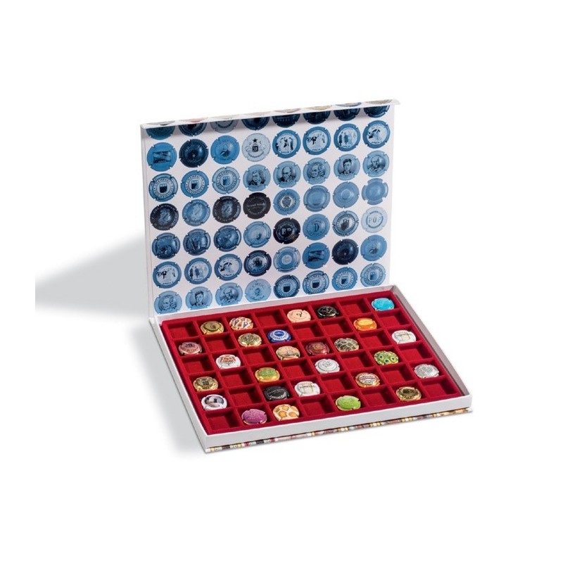Coffret carton pour 48 plaques de muselets de champagne