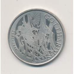 Suisse - 5 Francs 1982 - 100e anniversaire du chemin de fer du Gothard - cupronickel - SPL 2