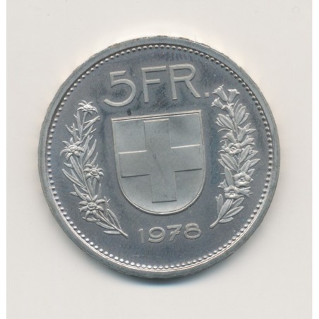 Suisse - 5 Francs 1978 - cupronickel - FDC/Proof