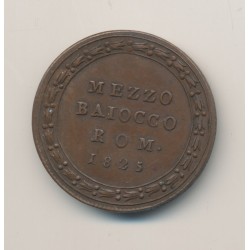 Vatican - 1/2 Baiocco 1825 - Leo XII - bronze - TTB+ 2