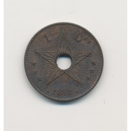 Belgique - 1 Centime 1888 - Léopold II - bronze - SUP+
