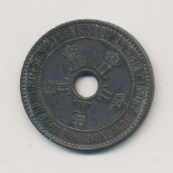 Congo Belge - 5 Centimes 1887 - bronze - TTB+  2