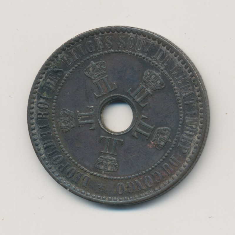 Congo Belge - 5 Centimes 1887 - bronze - TTB+ 