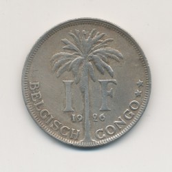 Congo Belge - 1 Franc 1926 - cupronickel - TTB 