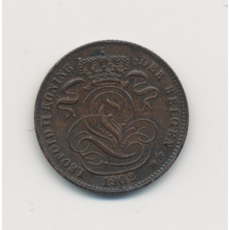 Belgique - 1 Centime 1902 - Léopold I - cuivre - SUP