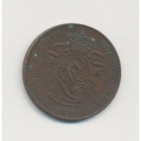Belgique - 2 Centimes 1859 - Léopold I - cuivre - TTB