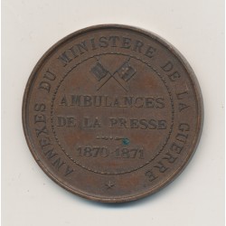 Médaille - Annexes ministère de la guerre - 1870-1871 - bronze - 37mm - TTB+ 2