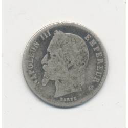 50 centimes Napoléon III - 1866 BB Strasbourg - Tête laurée - TB