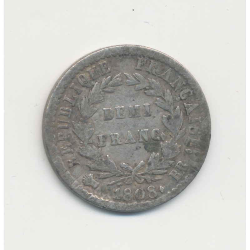 Napoléon Empereur - 1/2 Franc - 1808 BB Strasbourg - TB