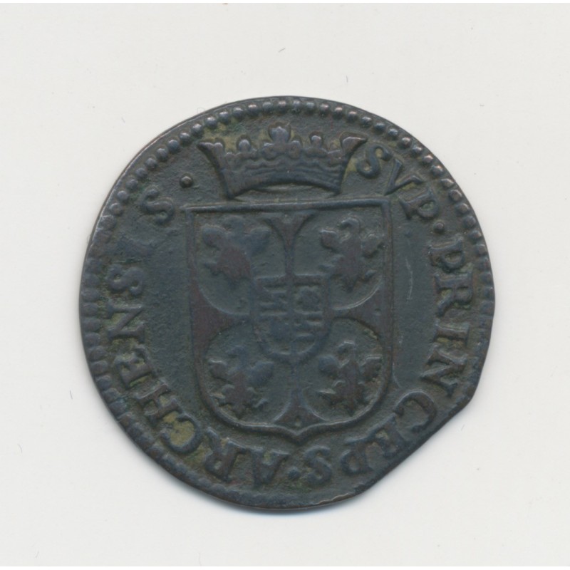 Ardennes - Liard 1611 - Charles 1er de gonzague - cuivre - TB