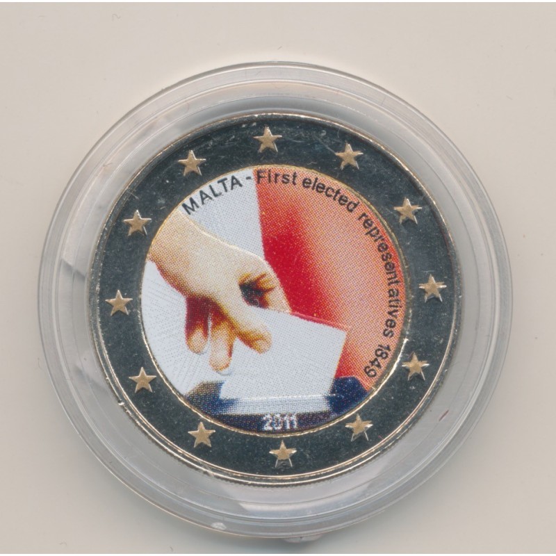 2 Euro couleur - Malte 2011 - 1ère élection représentative 1849