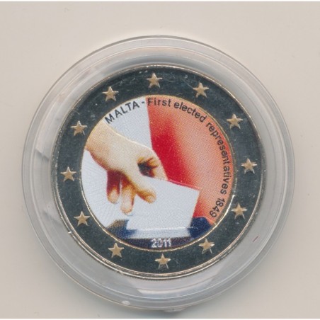 2 Euro couleur - Malte 2011 - 1ère élection représentative 1849